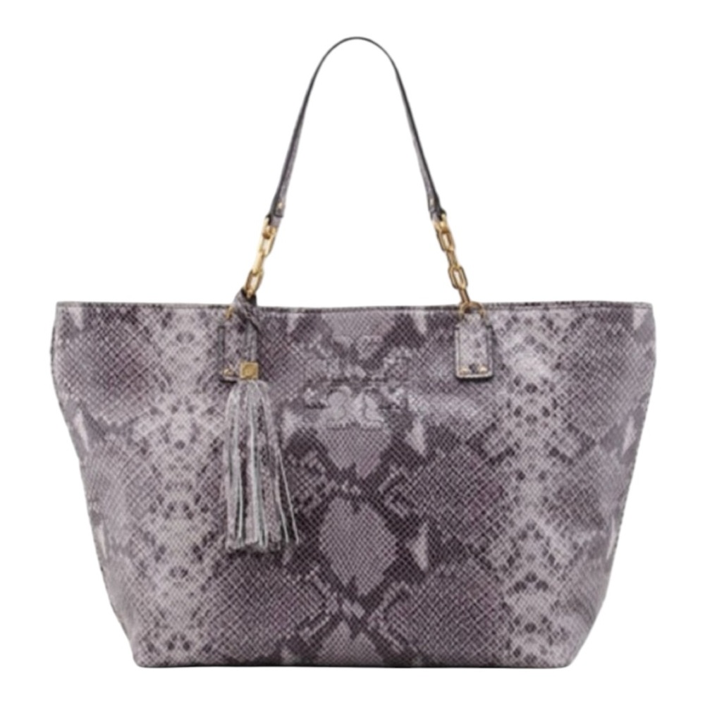 Tory Burch Thea Snakeskin Tote Bag Purse Shoulder Large